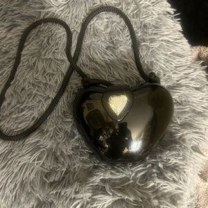 Black Heart-Shaped Women's Bag